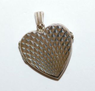 Vintage Sterling Silver 925 Opening Heart Locket Pendant Signed Gj Ltd
