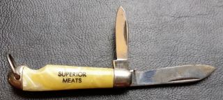 Vintage Superior Meats Imperial Folding Pocket Knife 2