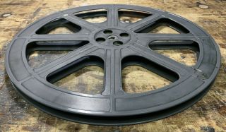 One 2000 ' 16mm Vintage Plastic Film Reel,  15 inches - Gray 2