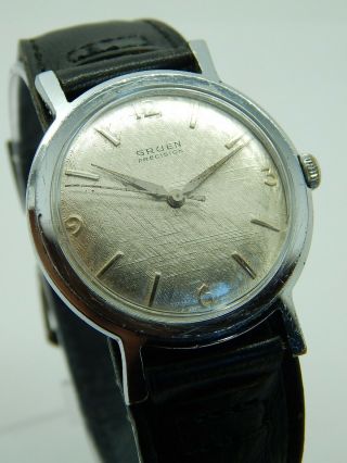 Vintage Swiss Made Gruen 17 Jewels Mens Dress Watch Cal.  510RSS Water Resistant 2