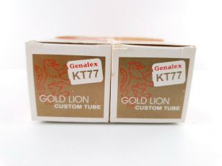 2 X Kt77 Genalex Gold Lion,  Edition,  Matched Pair.  Nos/nib.  C18 Enair