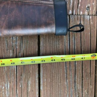 VINTAGE Weather Shield Rifle Shotgun Soft Gun Case Faux Brown Leather 45 