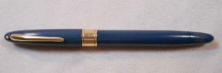 Vintage Sheaffer White Dot Dark Blue Fountain Pen - 14k Nib - Estate Find