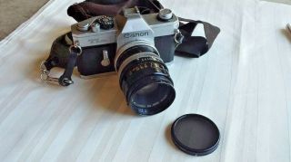 Vintage Canon Tlb Slr Camera,  50mm F1.  8 Canon Fd Lens,  Tela Converter 2x - 4 Fl - Fd