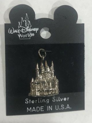 Vintage Sterling Silver Charm Disney World Cinderella Castle Disneyland Nos