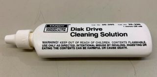 Vtg Computer 5 1/4” Disk 3 1/2” Diskette Drive Cleaner & Cleaning Solution Tandy 5