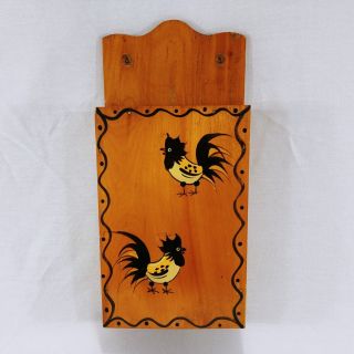 Rooster Knife Holder Wood Woodpecker Products Chicken Vintage