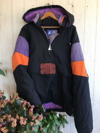 Vintage 1990s Phoenix Suns Starter Jacket Size Xl Mens Nba