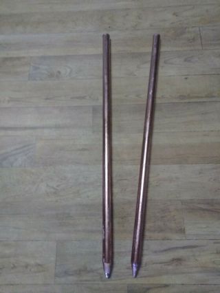 Vintage Horse Shoe Posts Stakes 30inches Long Pointed Heavy