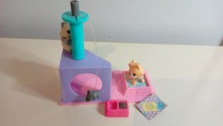 Vintage Littlest Pet Shop Cutesy Kittens With Kitty Playhouse Complete