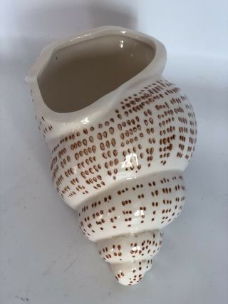 Vintage Ff Fitz & Floyd Art Pottery 1975 Ceramic Seashell Bowl Dish Planter