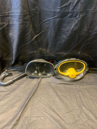 Vintage Tempered Glass Scuba / Snorkeling Goggles Elton Mark Spitz