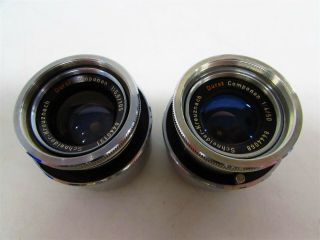 2x Vintage Durst Compenon Enlarging Lenses 50mm F4 & 105mm F5.  6