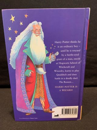 1st Edition,  19th Print U.  K.  Hardcover Harry Potter and the Philosopher ' s Stone 8