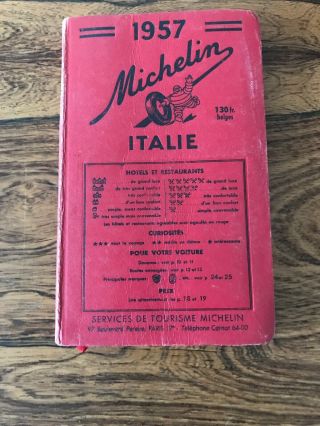 Michelin Red Guide To Italy 1957