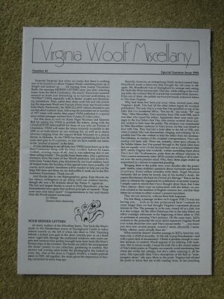 " Virginia Woolf Miscellany.  " 