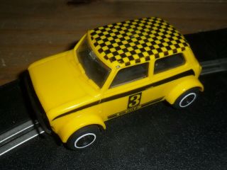Scalextric Vintage Yellow 3 Mini 1275 Gt C122 Rally / Touring Car & Fast