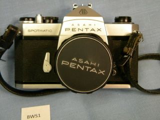 Asahi Pentax Spotmatic Sp 35mm Slr Film Camera F 1.  8 55mm Lens W/ Case (bws1)