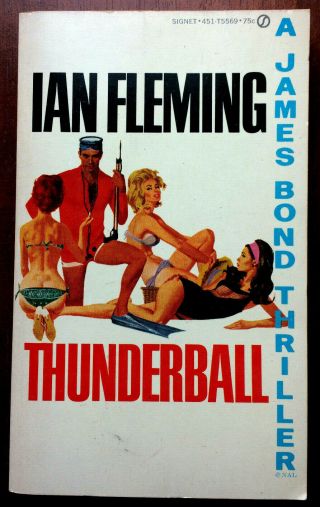 Cool Beach Read:1960 James Bond Sean Connery Movie Ti Pb: " Thunderball " Ship
