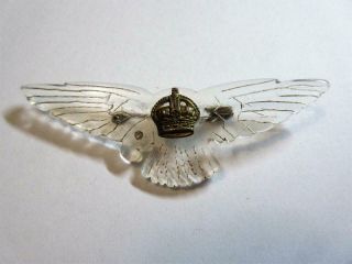 Vintage Ww2 Raf Trench Art,  Pow,  Sweetheart Spitfire Perspex,  Brooch