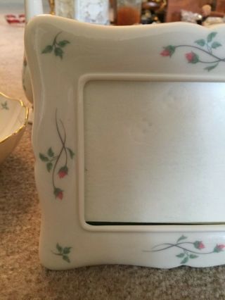 Vintage Lenox “Rose Manor” Set - Frame,  Bud Vase and Candy Dish 3