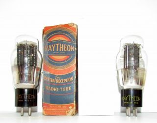 Matched Pair - Raytheon 6a3 Amplifier Tubes.  1 Nib.  Both Tv - 7 Test Strong.