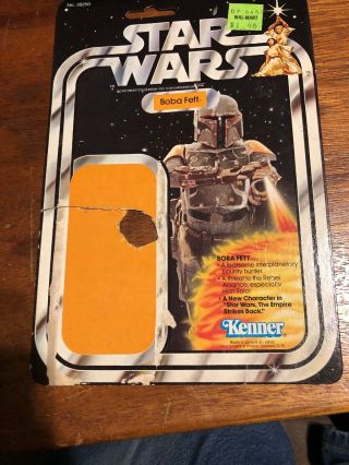 Star Wars Vintage Kenner Boba Fett Card Back Sw - 21b Sw 21 B Cardback 1979