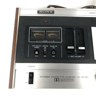 Sony Stereo Cassette - Corder TC - 131SD Dolby System Ferrite & Ferrite Head 3