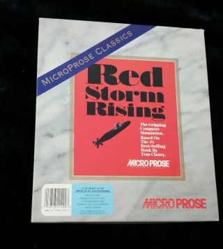 Vintage Computer Game Red - Storm - Rising - Microprose - Ibm - Pc - 3.  5 " And 5 1/4 "