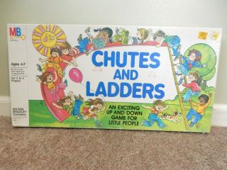 Vintage 1979 Mb Chutes And Ladders Board Game 100 Complete