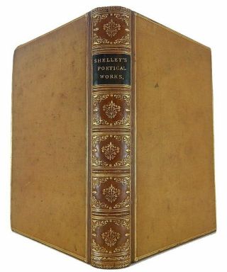 C1889 - Poetical Of Percy Shelley - Full Leather - Illustrated - Fine Binding