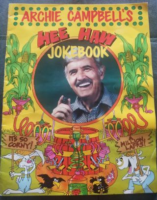 Vtg Archie Campbell ' s HEE HAW Joke Book Autographed Country Music 2