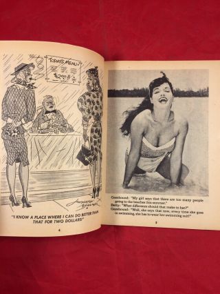 Vtg Oct 1956 Gaze Humorama Mag Bettie Page Diane Webber Bill Ward Girlie Pinups 3