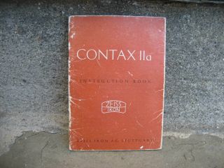 Zeiss Ikon Contax Iia Camera Instruction Book