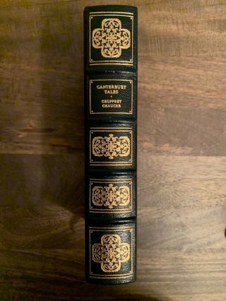 The Franklin Library - Canterbury Tales Geoffrey Chaucer 1985 Leather Vintage