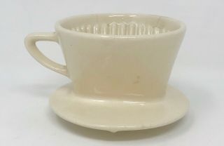 Vintage White Ceramic Melitta Pour Over Coffee Dripper 100 (L2) 2
