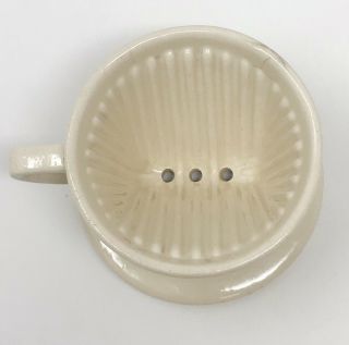 Vintage White Ceramic Melitta Pour Over Coffee Dripper 100 (L2) 4