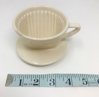 Vintage White Ceramic Melitta Pour Over Coffee Dripper 100 (L2) 5