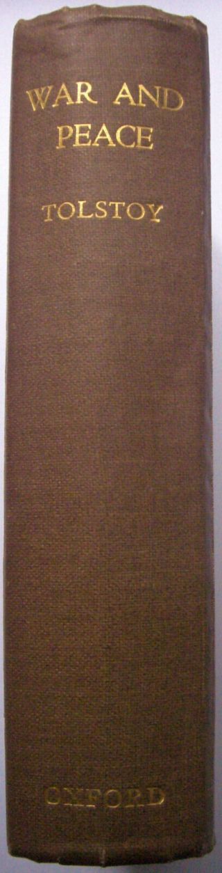 War And Peace,  Tolstoy Oxford 1942,  India Paper Edition,  Volumes 1 - 3 Combined