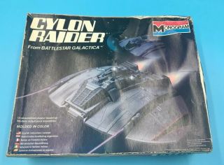 Vintage Monogram Battlestar Galactica Cylon Raider Model Kit Complete