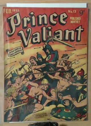 Australian Prince Valiant Comic Book No.  13 Htf Early 1950s Vintage