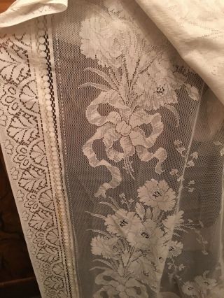 Simply Shabby Chic Vintage Couture Lace Curtain 2 Panels —thick Lace