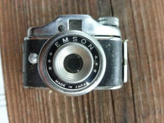 Vintage Emson Miniature Spy Camera W/leather Case Novelty Mini Toy