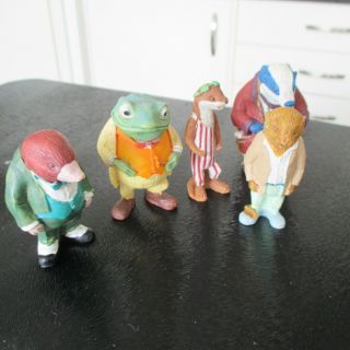 Vintage Wind In The Willows 5 Characters Resin Figures 1990 