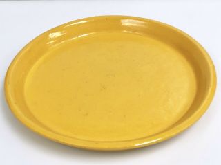 Large Vintage Bauer Pottery Yellow Flower Pot 12 Saucer,  13 1/2”,  La Calif