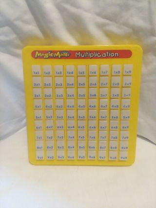 Vintage 1993 Lanard Magic Math Multiplication Toy Yellow