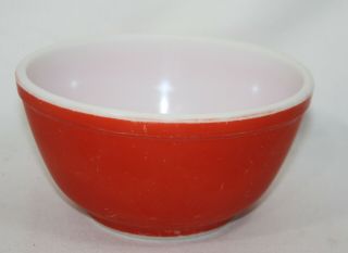 Vintage Pyrex Glass Nesting Mixing Bowl Primary Red Color 402 No Number