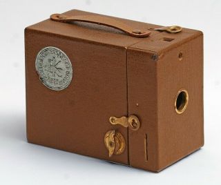 Kodak Fiftieth Anniversary Roll Film Camera 1880 - 1930 Brown Leather