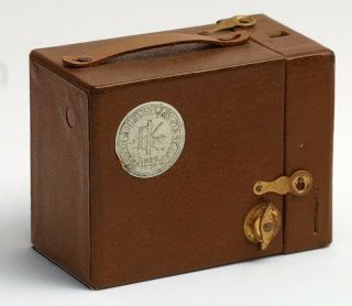 Kodak Fiftieth Anniversary Roll Film Camera 1880 - 1930 Brown Leather 2