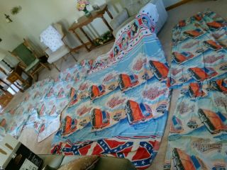 Vintage 1980s Dukes Of Hazzard Twin Flat & Fitted Sheet - Curtains - Bedspread,